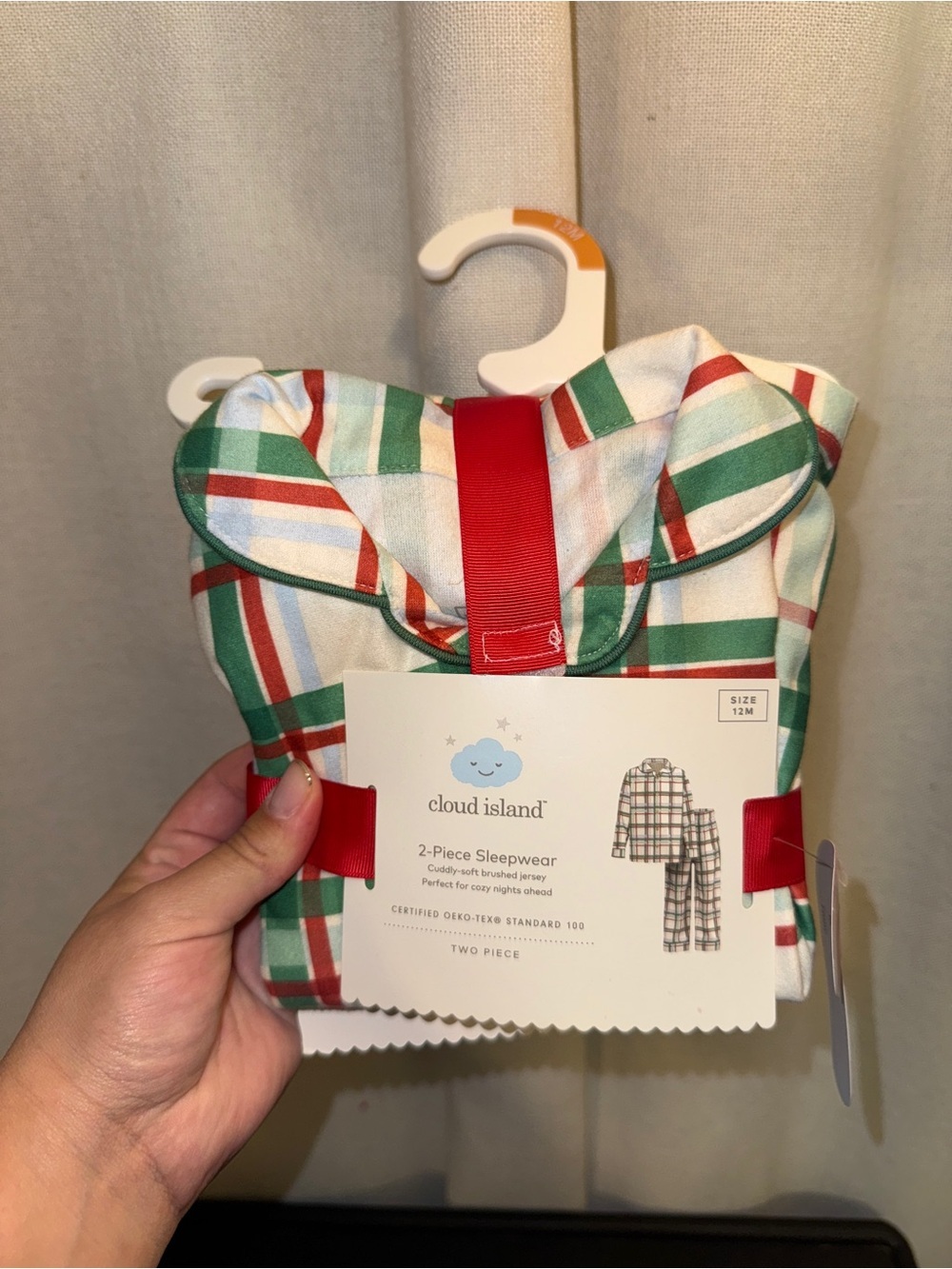 Cloud island Christmas pjs 12m